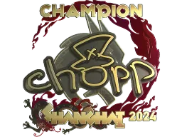 Sticker | chopper (Gold, Champion) | Shanghai 2024