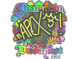 Sticker | apEX (Holo, Champion) | Budapest 2025