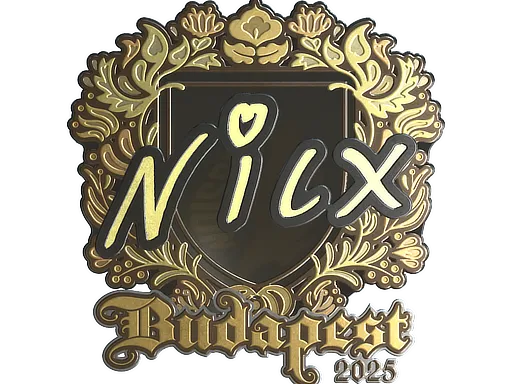 Sticker | nicx (Gold) | Budapest 2025