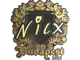 Sticker | nicx (Gold) | Budapest 2025