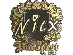 Sticker | nicx (Gold) | Budapest 2025