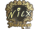 Sticker | nicx (Gold) | Budapest 2025