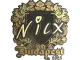 Sticker | nicx (Gold) | Budapest 2025 CS2 skin