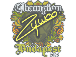 Sticker | ZywOo (Champion) | Budapest 2025
