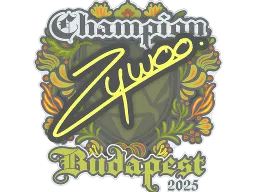 Sticker | ZywOo (Champion) | Budapest 2025