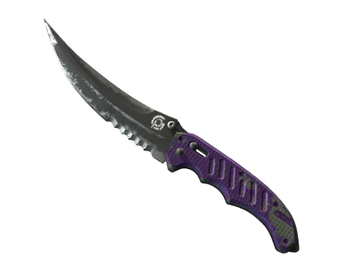 ★ StatTrak™ Flip Knife | Ultraviolet (Battle-Scarred)