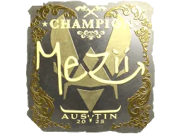 Sticker | mezii (Gold, Champion) | Austin 2025