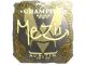 Sticker | mezii (Gold, Champion) | Austin 2025