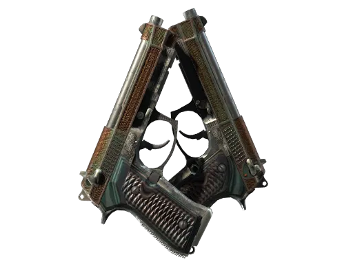 StatTrak™ Dual Berettas | Tread (Battle-Scarred)