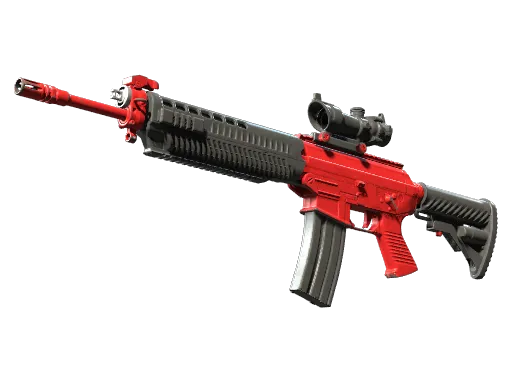 SG 553 | Candy Apple (Well-Worn)