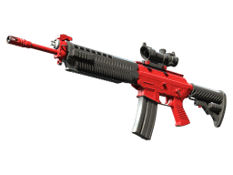 SG 553 | Candy Apple (Well-Worn)