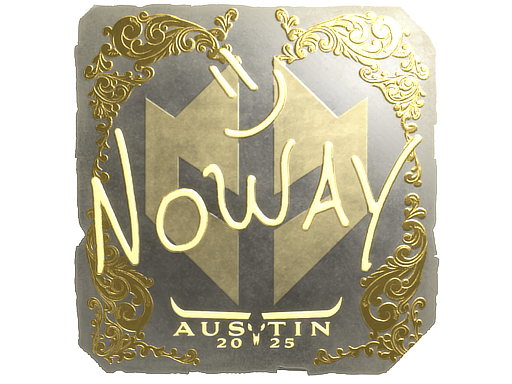 Sticker | noway (Gold) | Austin 2025