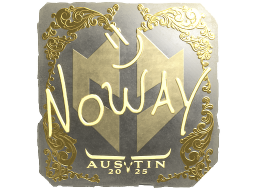 Sticker | noway (Gold) | Austin 2025