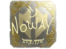 Sticker | noway (Gold) | Austin 2025