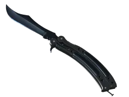 ★ StatTrak™ Butterfly Knife | Blue Steel (Well-Worn)