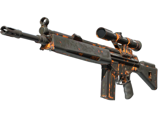 StatTrak™ G3SG1 | Orange Crash (Battle-Scarred)