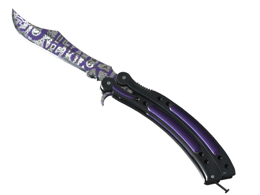 ★ StatTrak™ Butterfly Knife | Freehand (Well-Worn)
