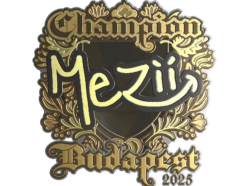 Sticker | mezii (Gold, Champion) | Budapest 2025