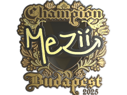 Sticker | mezii (Gold, Champion) | Budapest 2025