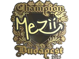 Sticker | mezii (Gold, Champion) | Budapest 2025