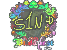 Sticker | s1n (Holo) | Budapest 2025
