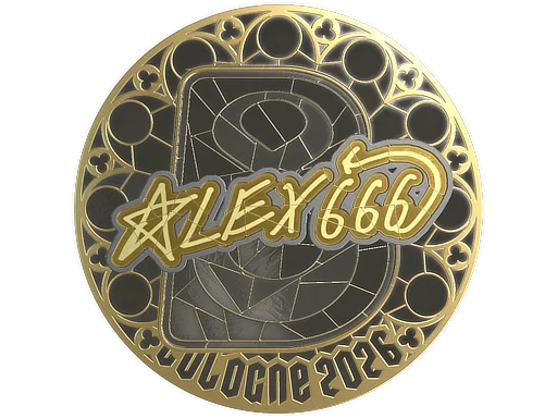 Sticker | alex666 (Gold) | Cologne 2026