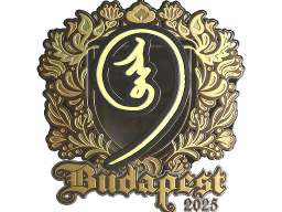 Sticker | nin9 (Gold) | Budapest 2025