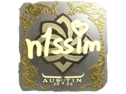Sticker | n1ssim (Gold) | Austin 2025