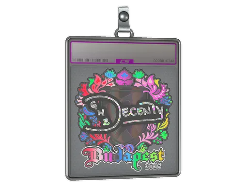 Sticker Slab | decenty (Holo) | Budapest 2025