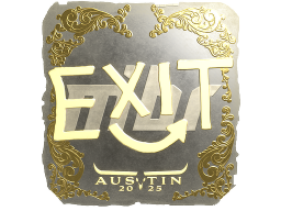 Sticker | exit (Gold) | Austin 2025