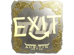 Sticker | exit (Gold) | Austin 2025
