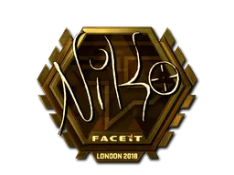Sticker | NiKo (Gold) | London 2018