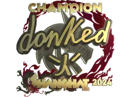 Sticker | donk (Gold, Champion) | Shanghai 2024