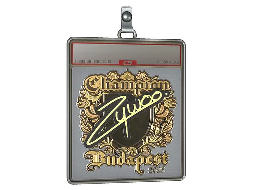 Sticker Slab | ZywOo (Gold, Champion) | Budapest 2025