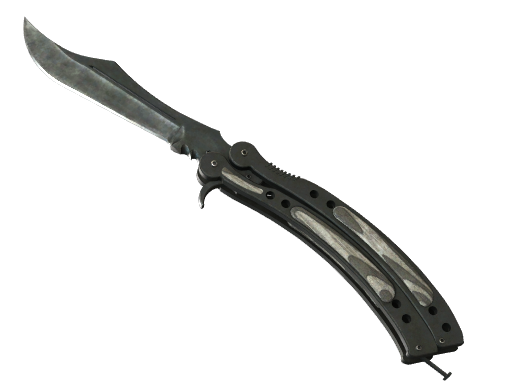 ★ StatTrak™ Butterfly Knife | Black Laminate (Battle-Scarred)