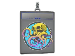 Sticker Slab | Sunset Ocean Tentaskull