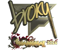 Sticker | broky (Gold) | Shanghai 2024