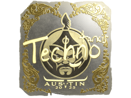 Sticker | Techno4K (Gold) | Austin 2025