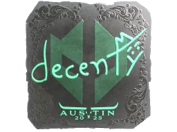 Sticker | decenty (Foil) | Austin 2025