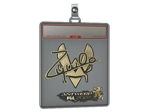 Sticker Slab | ZywOo (Gold) | Antwerp 2022