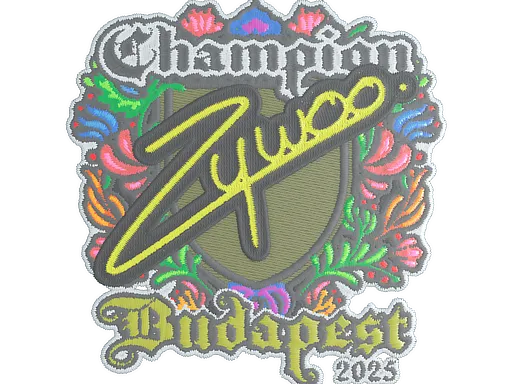 Sticker | ZywOo (Embroidered, Champion) | Budapest 2025