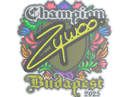Sticker | ZywOo (Embroidered, Champion) | Budapest 2025