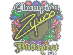 Sticker | ZywOo (Embroidered, Champion) | Budapest 2025