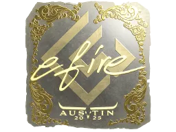 Sticker | efire (Gold) | Austin 2025