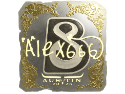 Sticker | alex666 (Gold) | Austin 2025