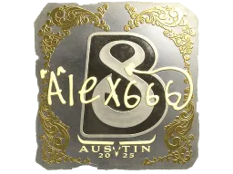 Sticker | alex666 (Gold) | Austin 2025