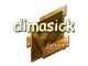 Sticker | dimasick (Gold) | Boston 2018 CS2 skin