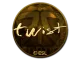 Sticker | twist (Gold) | Katowice 2019 CS2 skin