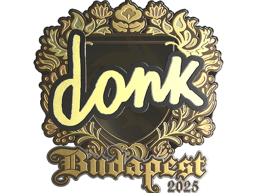 Sticker | donk (Gold) | Budapest 2025