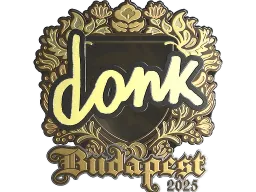 Sticker | donk (Gold) | Budapest 2025